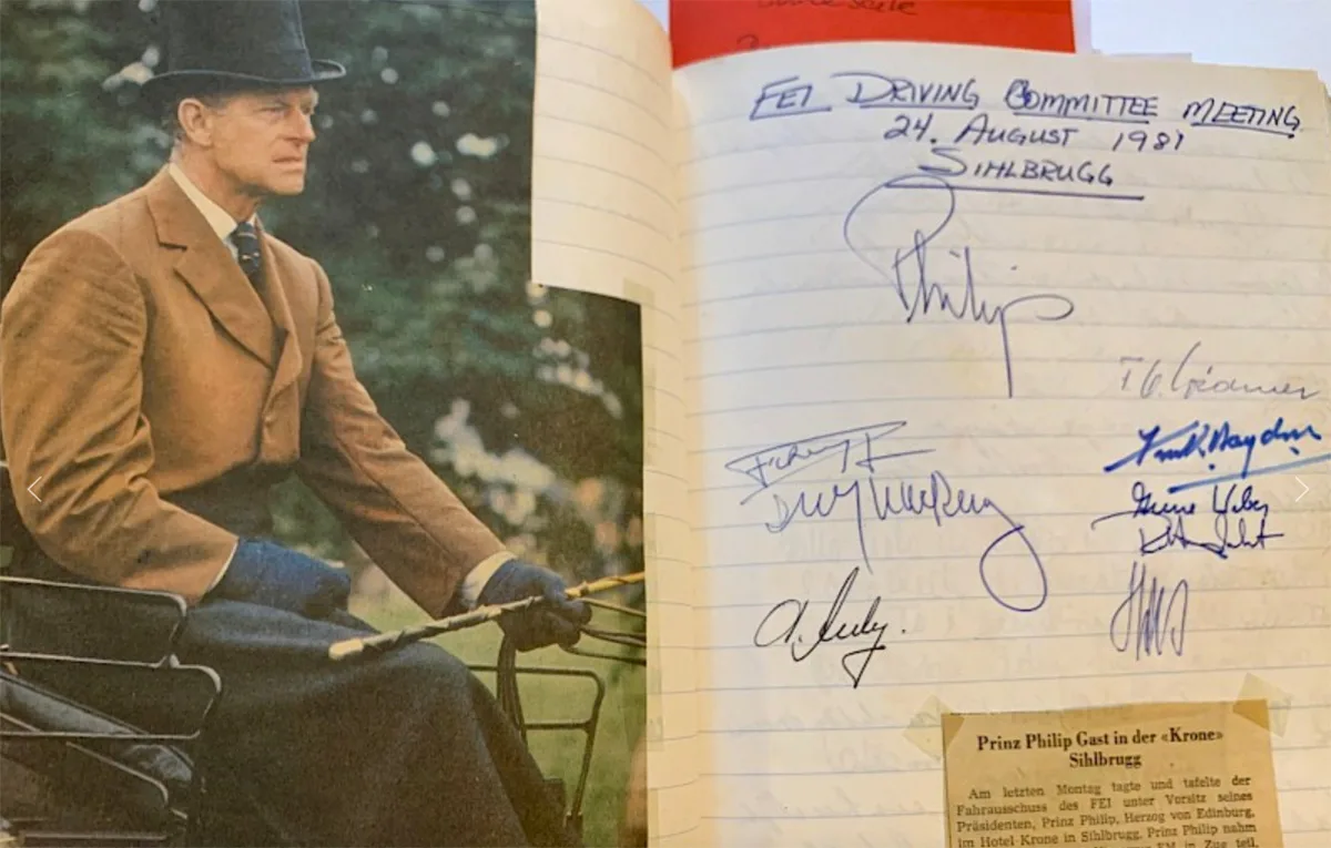 Der Royal dinierte in Sihlbrugg und verewigte sich im Gästebuch.