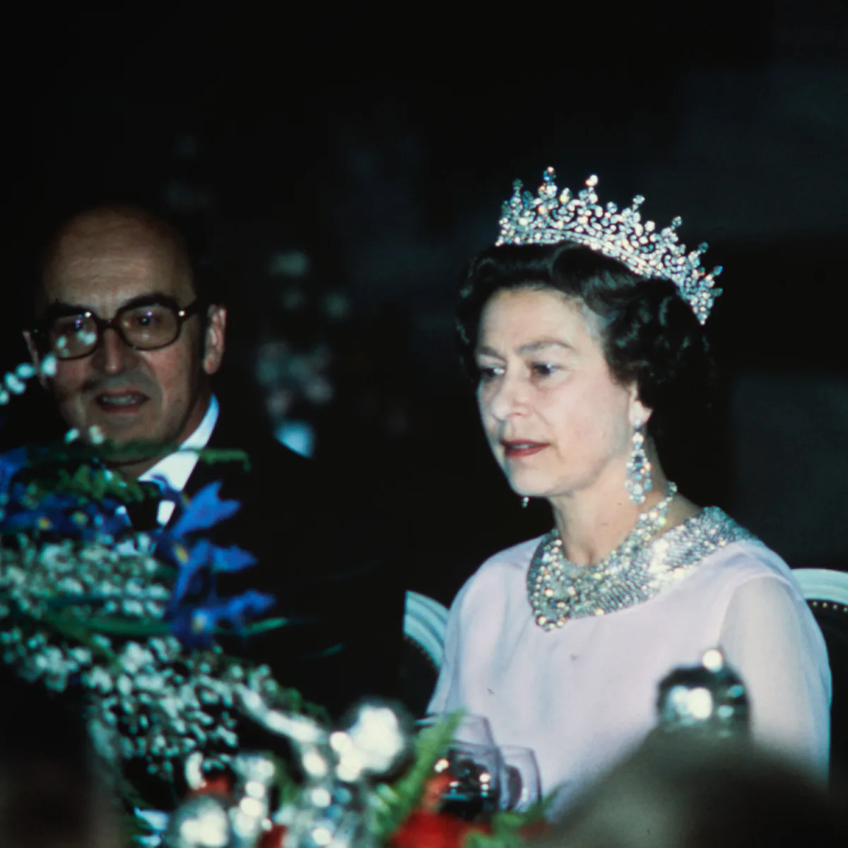 Galadinner mit Kurt Furgler und der Queen, Bern 1980.