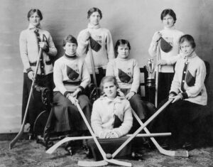 Hockey-Team der Queen's University, Kingston, Ontario, 1917.