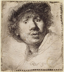 Radierung von Rembrandt Harmenszoon van Rijn aus dem Jahr 1630