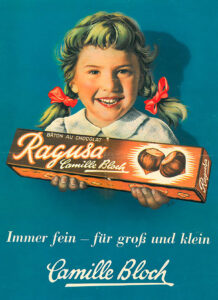 Frühe «Ragusa»-Plakatwerbung um 1957.