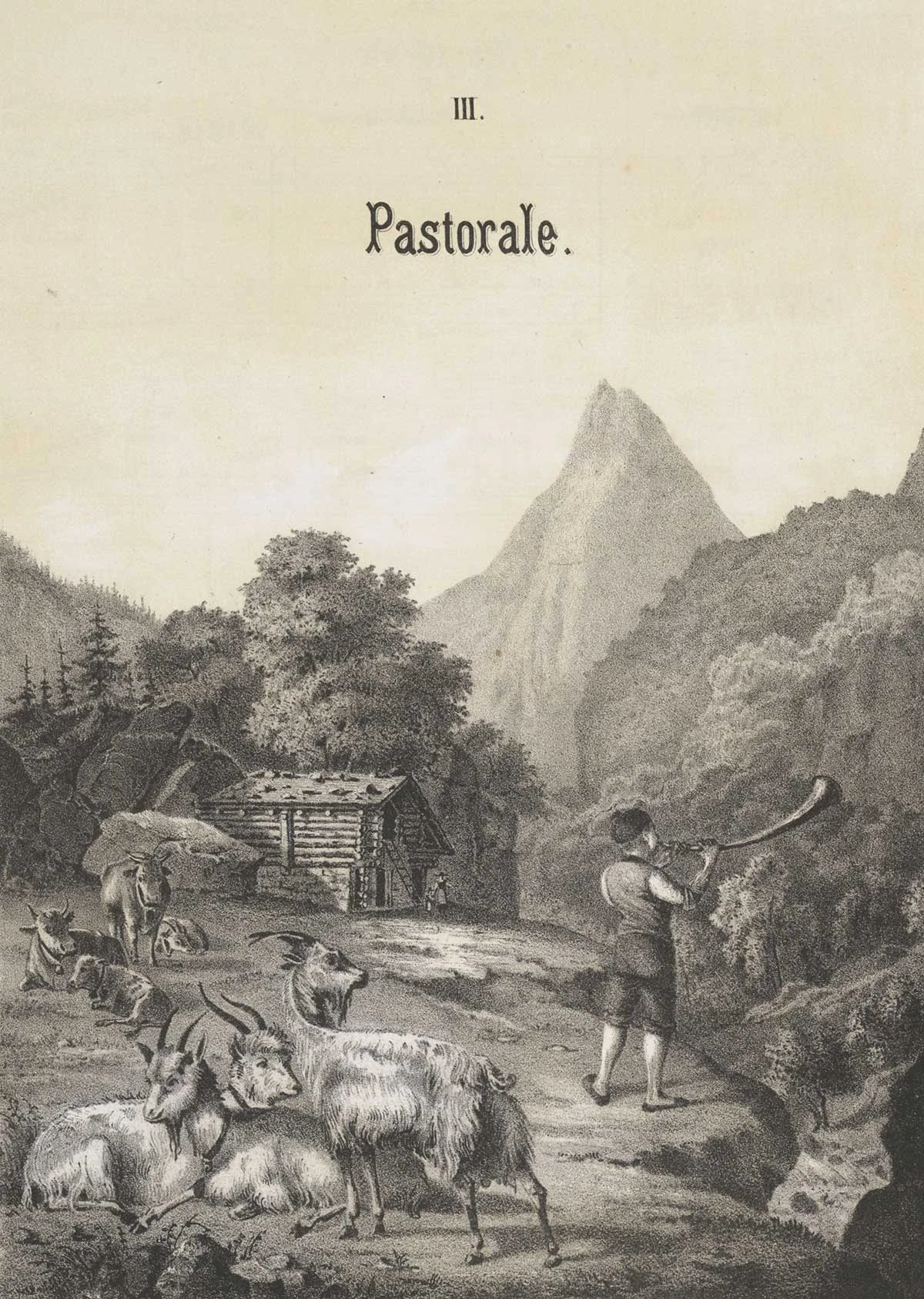 Kretschmer griff für Franz Liszt tief in die Klischeekiste. Illustration für die «Années de pèlerinage», welche 1855 publiziert wurden.