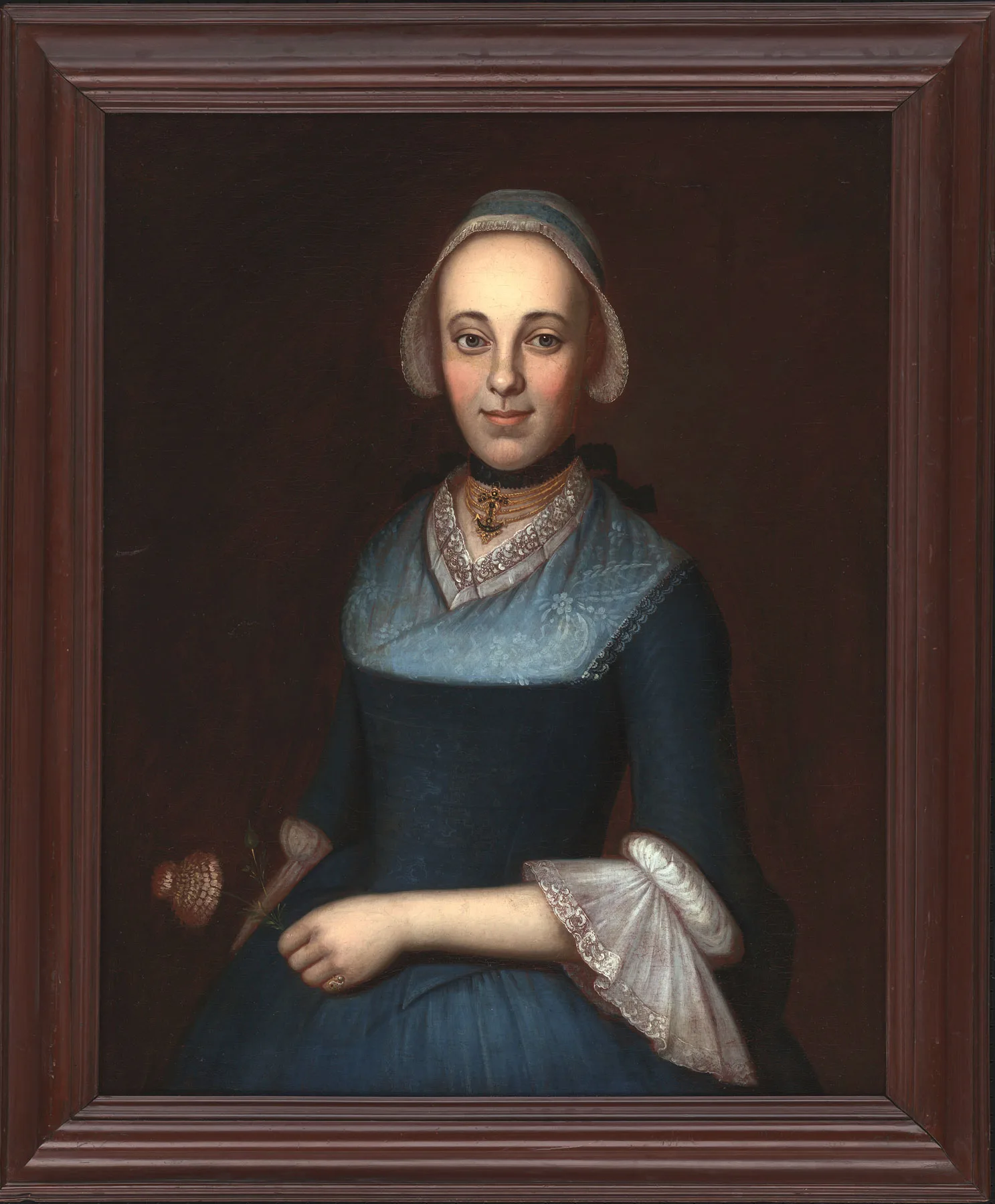 Porträt von Rosina Honnerlag-Zellweger, die mit ihrem Mann im Sonnenhof in Trogen wohnte.