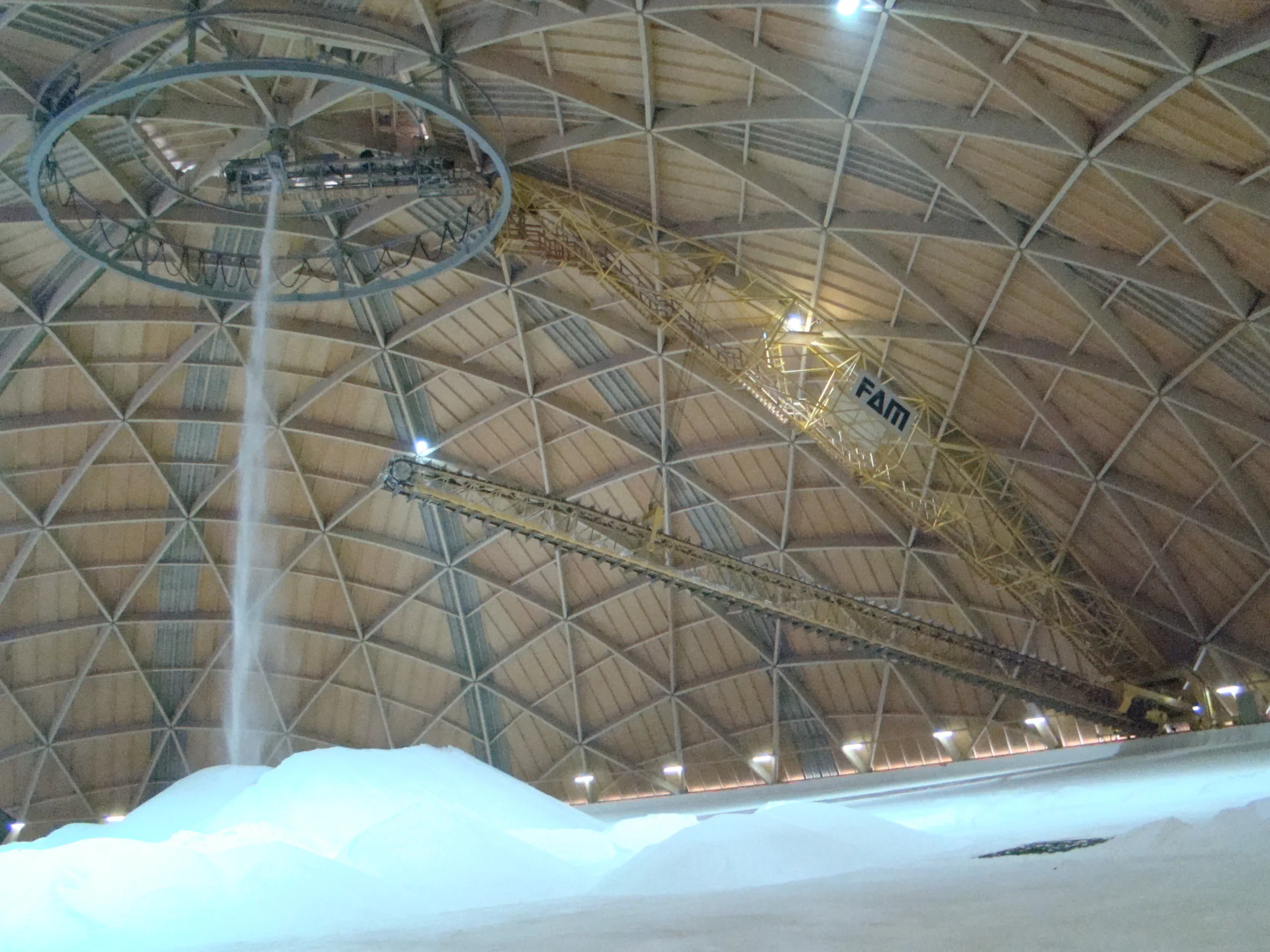 Der «Saldome 2», die 2012 fertiggestellte kuppelförmige Salzlagerhalle in Rheinfelden.