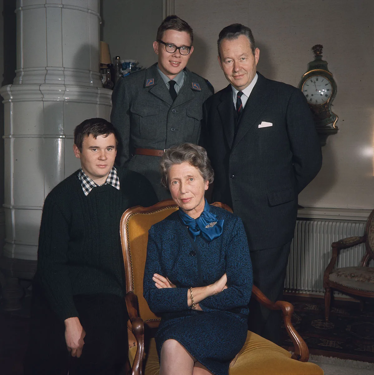 Hans Schaffner im Kreise seiner Familie.