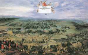 La bataille de la Montagne Blanche, peinture de Pieter Snayers, 1620.