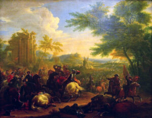 Painting of the Battle of Cassano by Jean Baptiste Martin.