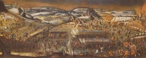 Ölgemälde der ersten Schlacht von Villmergen von 1656.