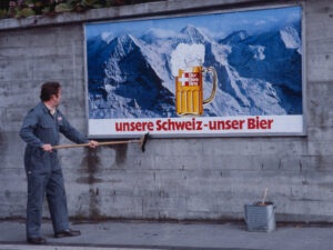 Publicité de l’Association suisse des brasseurs pour la promotion de la bière suisse.