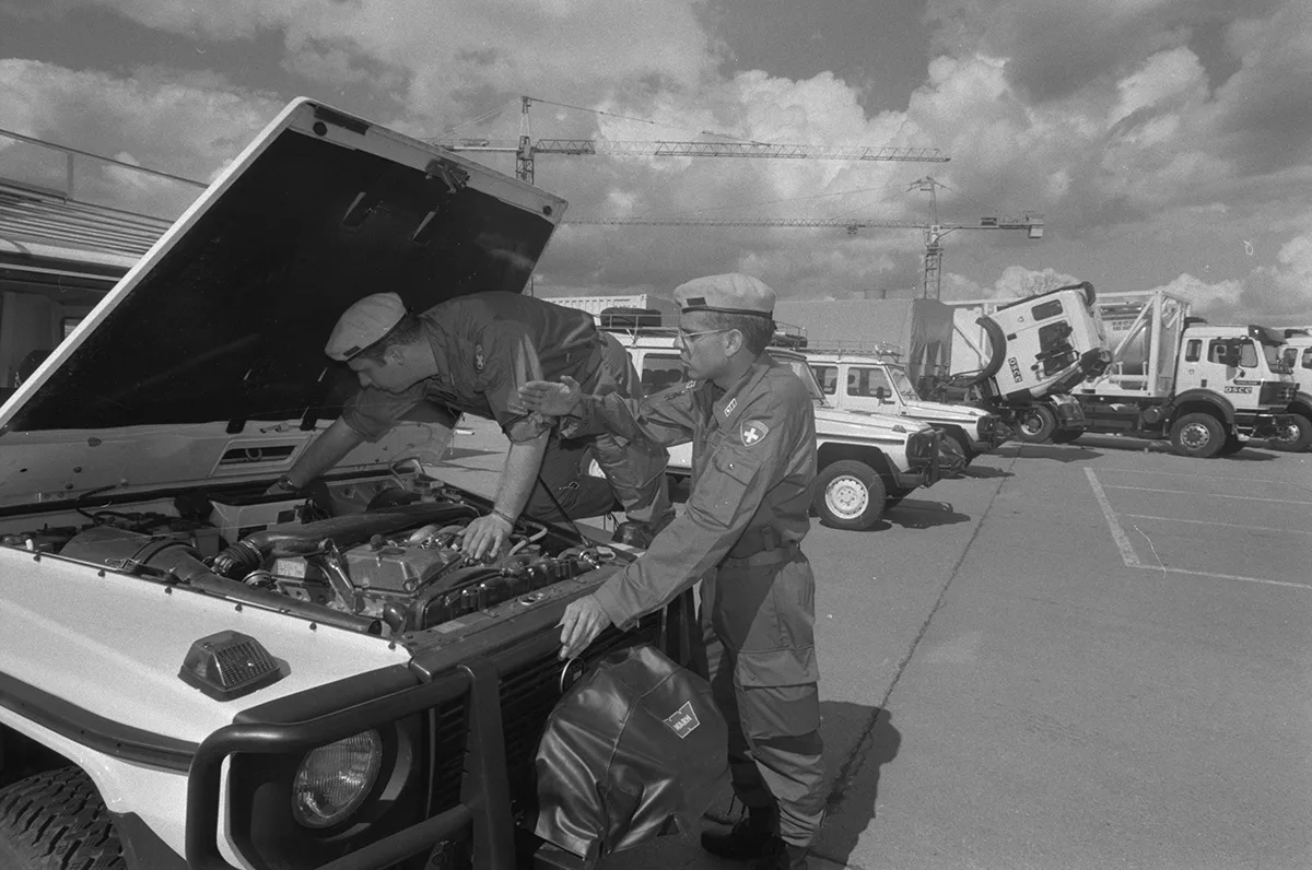 Schweizer «Gelbmützen» unterstützten die OSZE-Mission in Bosnien mit ihrem logistischen Know-How.