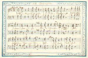 The song that would go on to achieve national significance: the original handwritten manuscript of the Swiss Psalm, 1841.