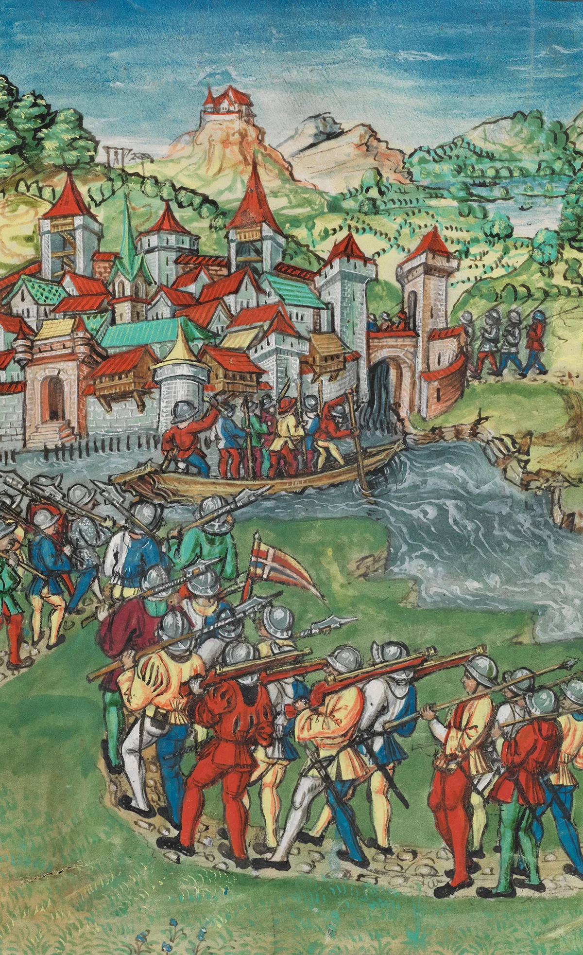 Schweizer Söldner ziehen nach Novara, 1513.