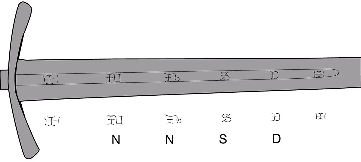 Grafik Schwertinschrift