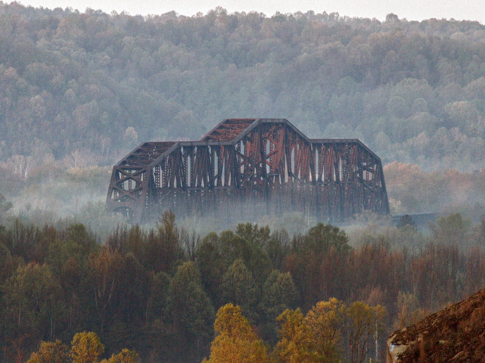 Die Sciotoville Bridge in Sciotoville, Ohio, fertiggestellt 1916.