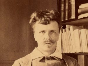 August Strindberg: Selbstporträt, aufgenommen 1886 in Gersau.