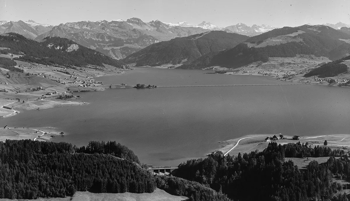 Blick über den Sihlsee, 1953.