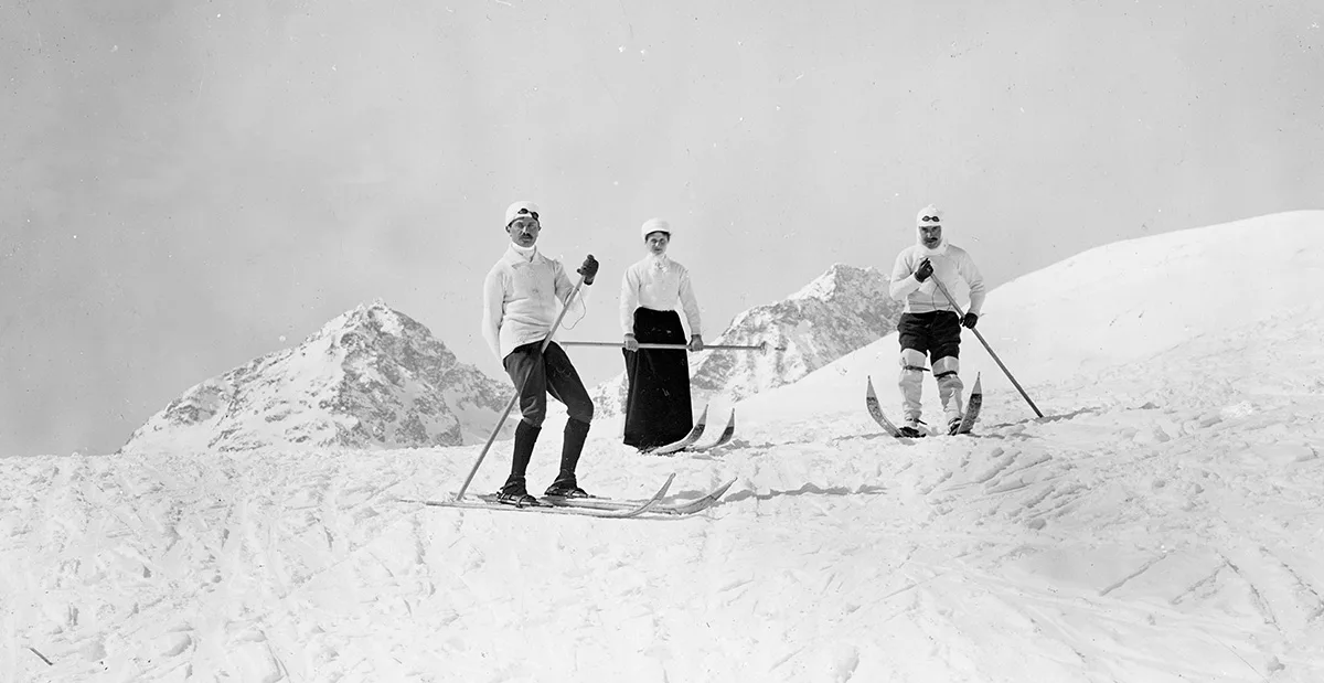 Skifahren war Ende des 19. Jahrhunderts etwas für reiche Touristen.