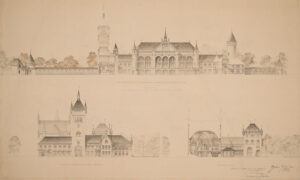 Mit solchen Zeichnungen konnte Gustav Gull alle Beteiligten von «seinem» Landesmuseum überzeugen.