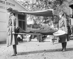 Rotes Kreuz an der Arbeit, 1918 in Washington.