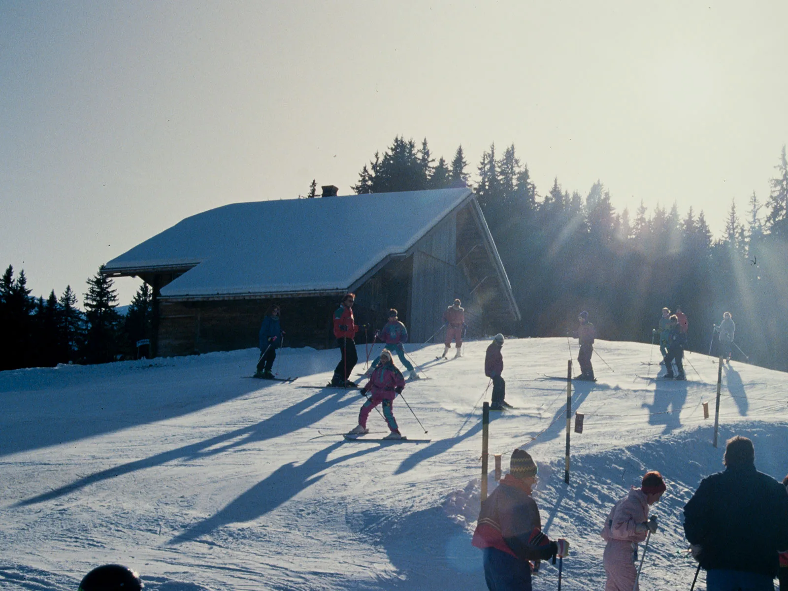 Skifahren im Berner Oberland, 1990.