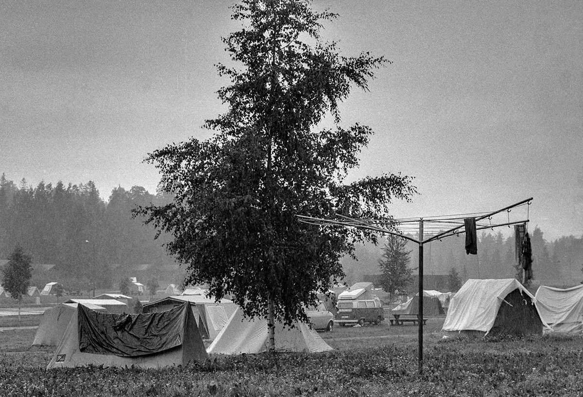 Selbst auf dem Campingplatz durfte der Stewi nicht fehlen...