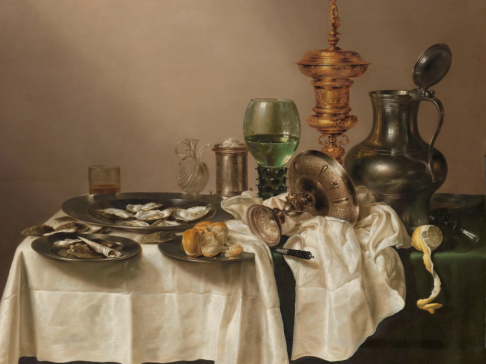 Stilleben von Willem Claeszoon Heda, 1634.