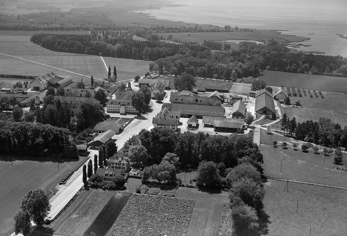 In der Strafanstalt Witzwil (BE) sass Adolf Walter seine Strafe ab. Hier ein Luftbild der Gefängnisanlage von 1970.