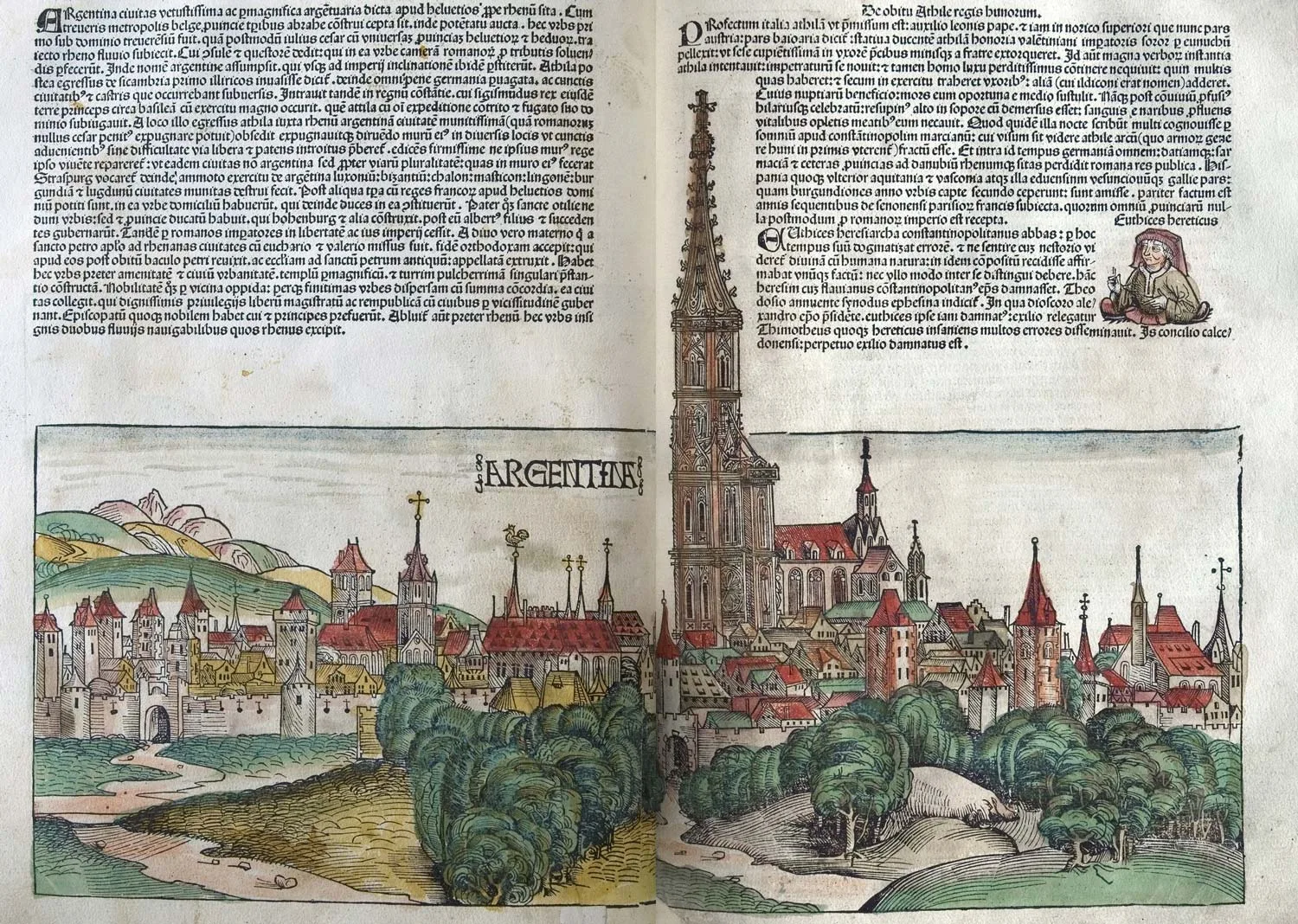 Ansicht der Stadt Strassburg in einer Chronik aus dem Jahr 1493.