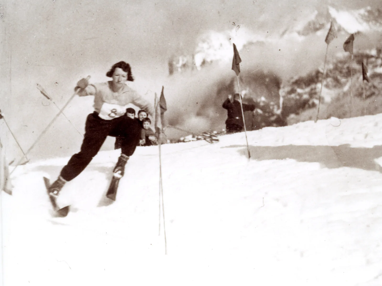 Blowing the competition out of the water: Rösli Streiff won the slalom and combined titles at the World Ski Championships in Italy in 1932.