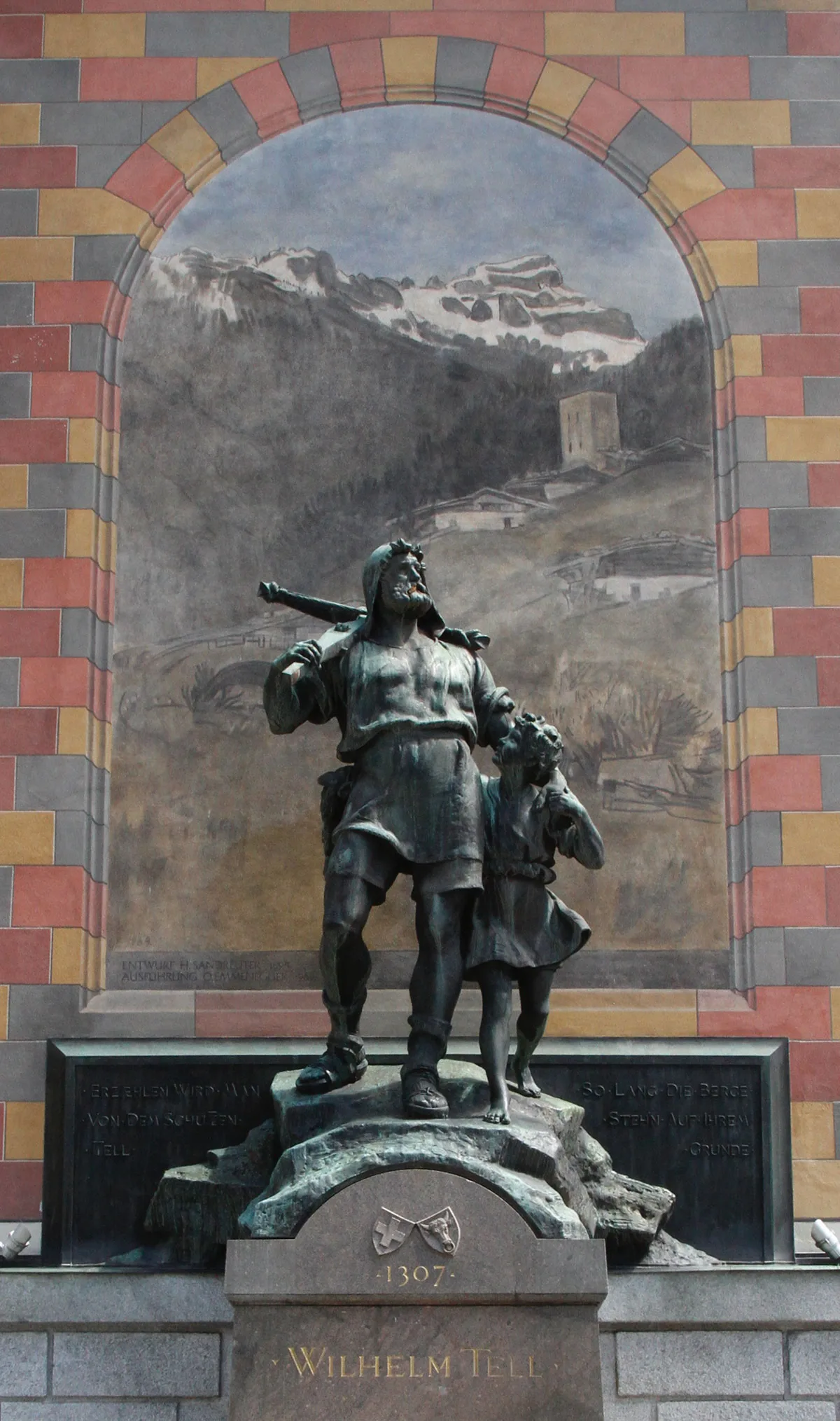 Telldenkmal in Altdorf von Richard Kissling