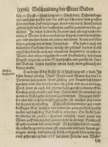 Dans son livre, Heinrich Pantaleon décrivit le fonctionnement du Kesselbad de l’auberge Staadhof.