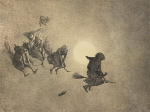 The Witches’ Ride – «la chevauchée des sorcières» de William Holbrook Beard, 1870.