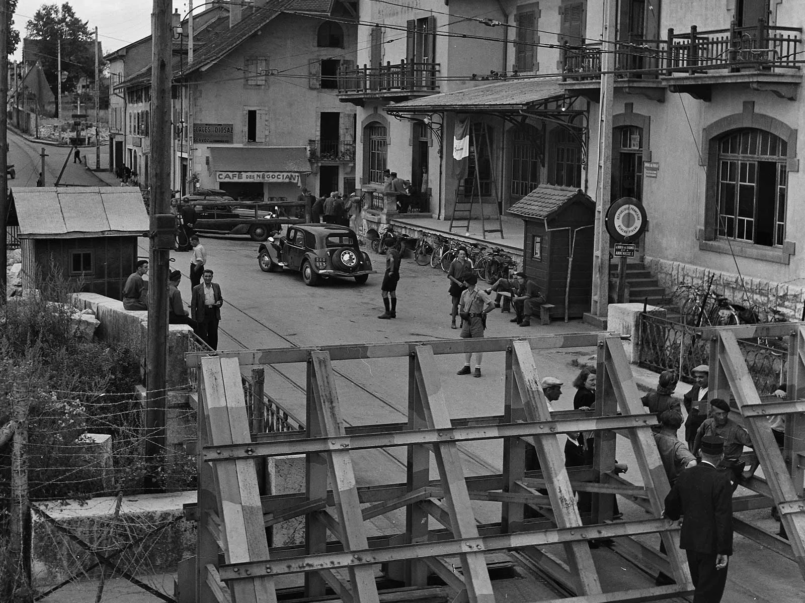 Grenze zwischen Frankreich und der Schweiz in Genf, September 1943.