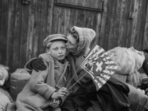 Réfugiés hongrois à Buchs, 1956.