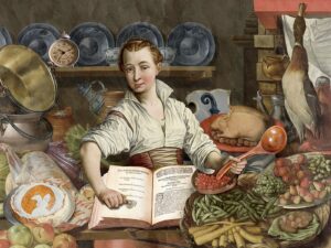 La première femme auteur de livres de cuisine en Suisse s'appelait Anna Wecker et était originaire de Bâle. Illustration : Marco Heer