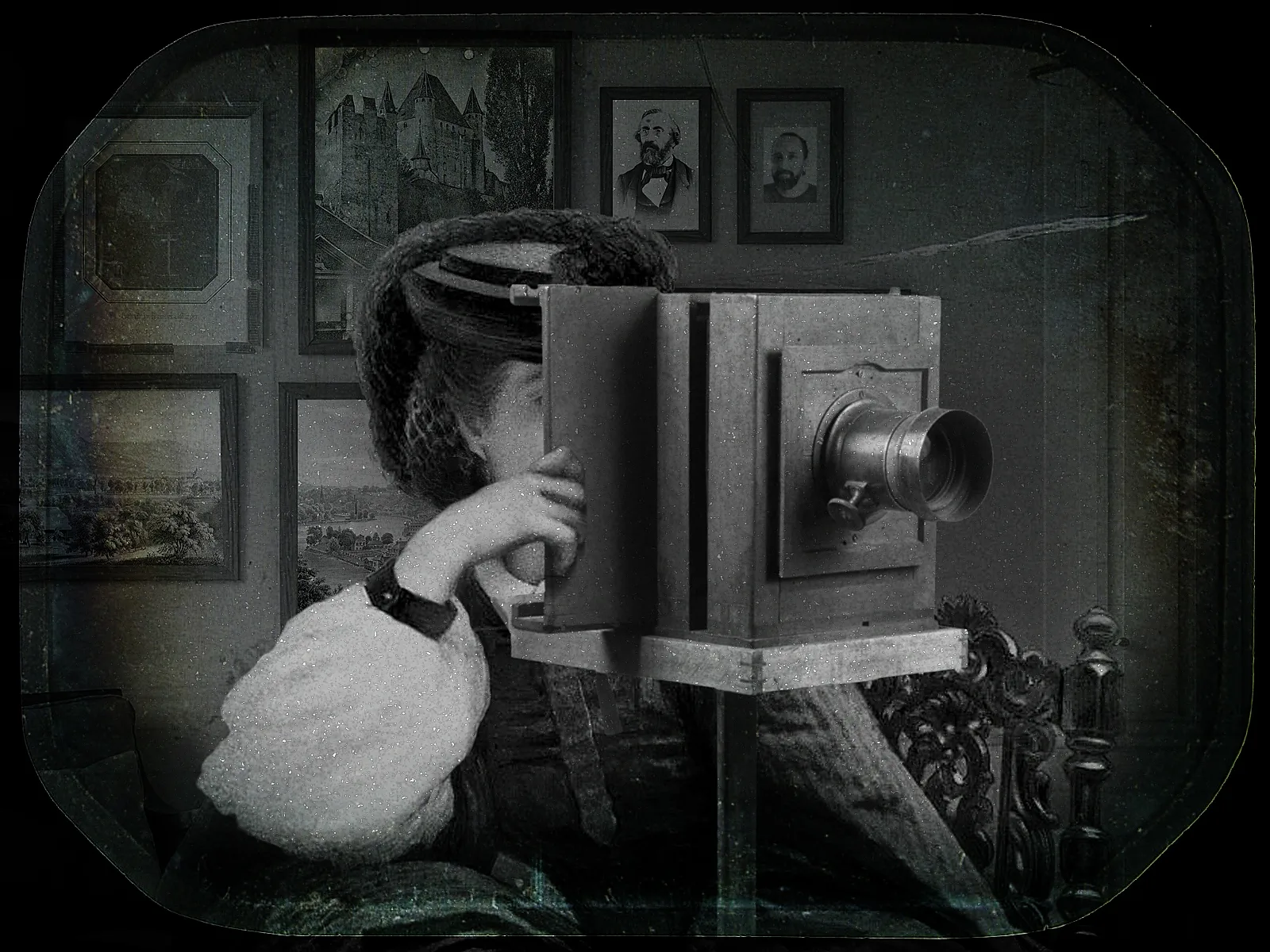 Franziska Möllinger nutze als erste Frau Daguerreotypien als Druckvorlagen. Illustration von Marco Heer.