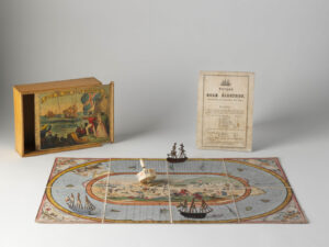 Board game called ‘Race to the Gold Diggings’ around 1855.