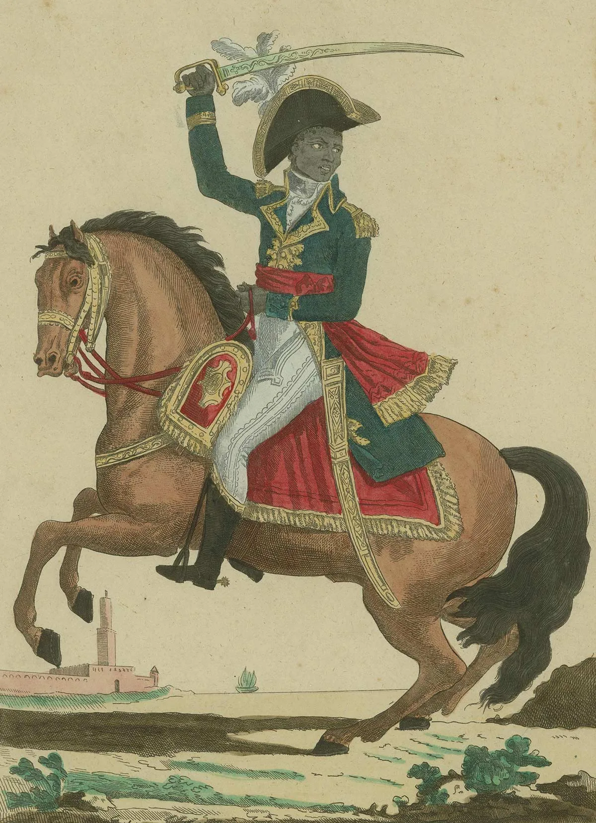 Toussaint Louverture schloss sich 1794 den Franzosen an. Das Porträt entstand um 1800.