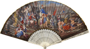 “The Triumph of Alexander the Great” on an Italian fan produced for the French court between 1690 and 1700.