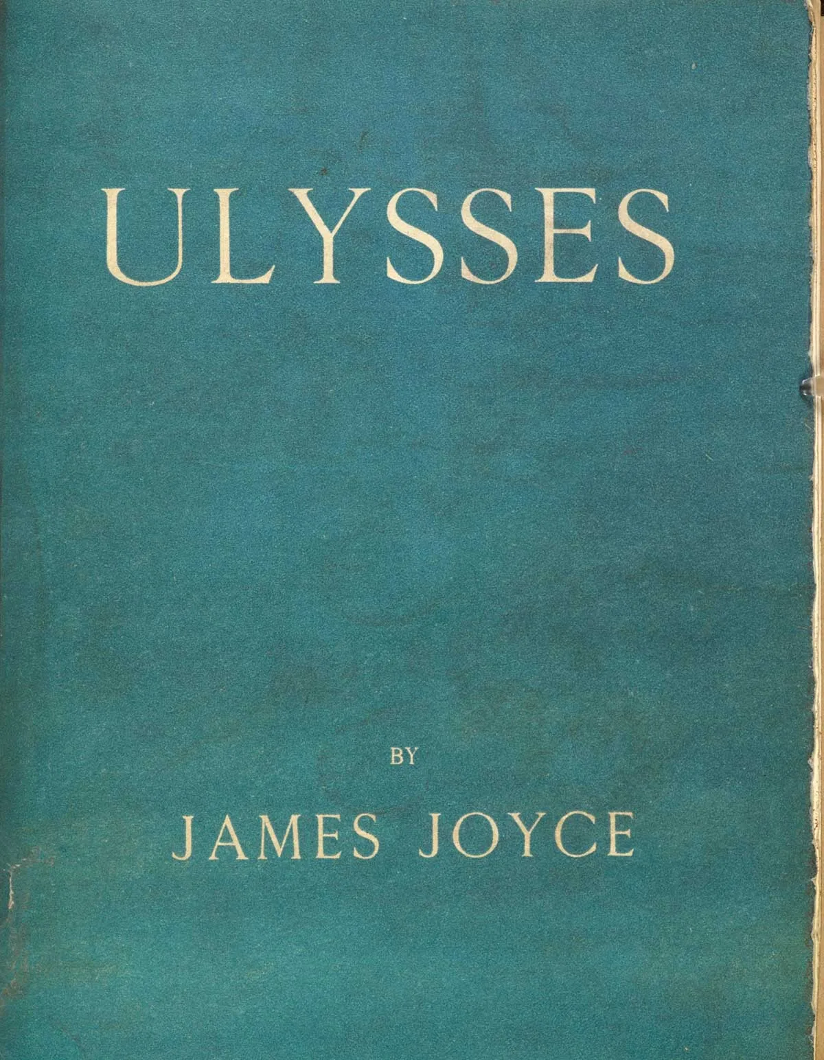 Erste Ausgabe von Ulysses, publiziert von Sylvia Beach, der Besitzerin der Buchhandlung Shakespeare and Company in Paris, 1922.