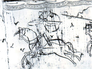 Magyarian fighter in an Italian fresco.