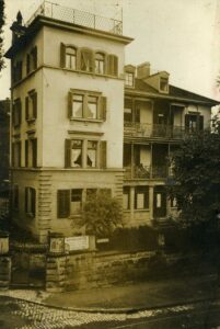 Joyce lived on the second floor of Universitätstrasse 38 (now Haldenbachstrasse 12) in 1918 and wrote five chapters of Ulysses.