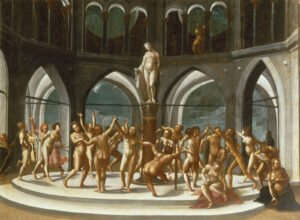 Hans Bock the Elder, ‘Dance around the Statue of Venus’, circa 1590.