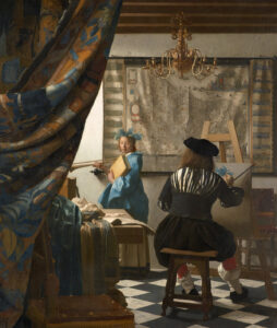 Jan Vermeer (1632–1675), The Art of Painting, circa 1670, 120 x 100 cm.