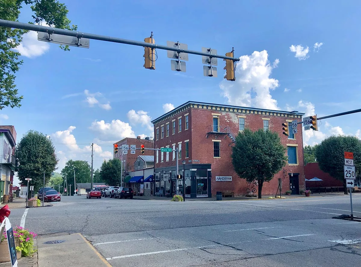 Blick in die Ferry Street in Vevay.