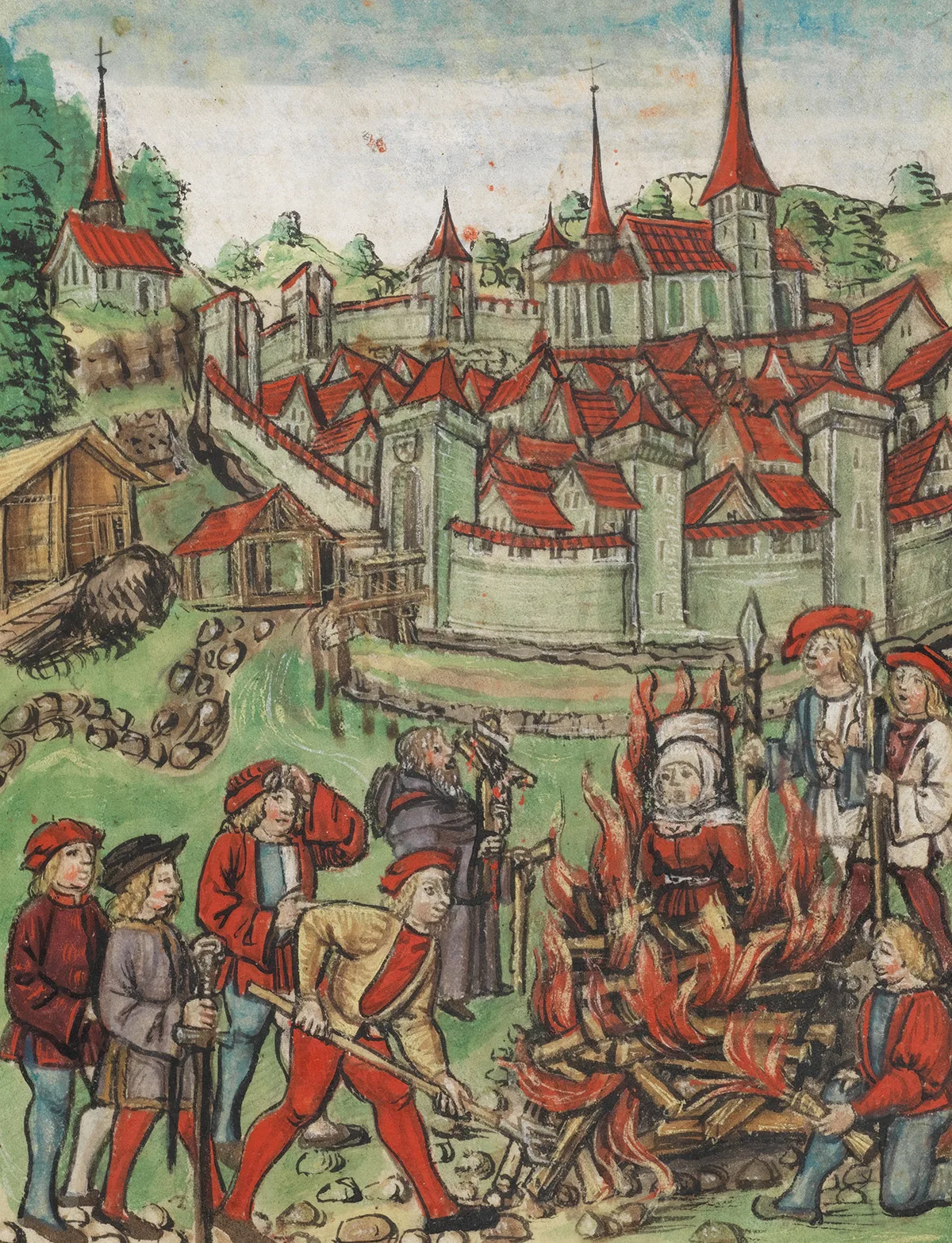 Wegen eines vermeintlichen Hostiendiebstahls wird Anna Vögtlin 1447 am unteren Tor vor dem Städtchen Willisau als Hexe verbrannt.