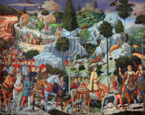 Zug der Heiligen Drei Könige von Benozzo Gozzoli, um 1460.