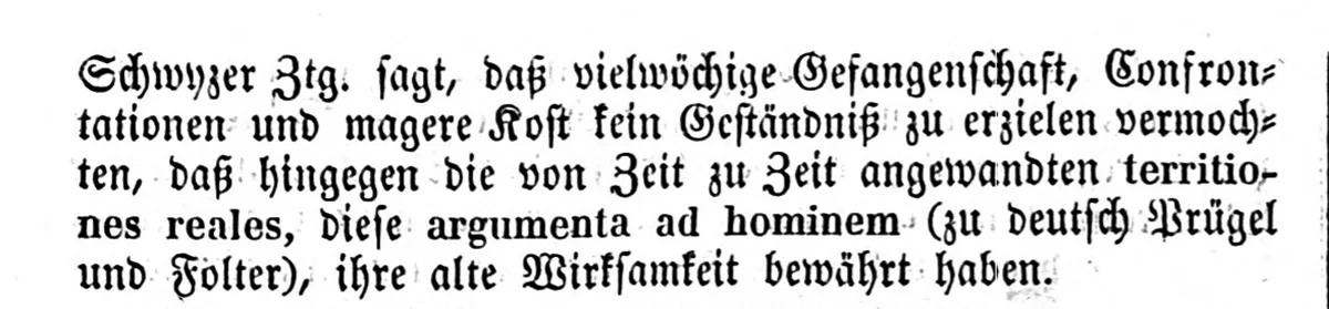 Ausschnitt aus dem Zuger Volksblatt vom 1. Mai 1861.