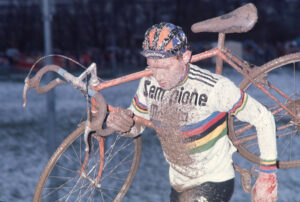 Same year, same team, same rider, but different discipline: cyclo-cross race in December 1976.